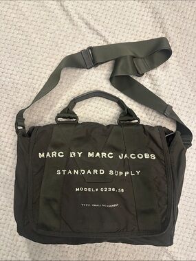 Marc by Marc Jacobs Black Messenger Bag with Adjustable Strap
